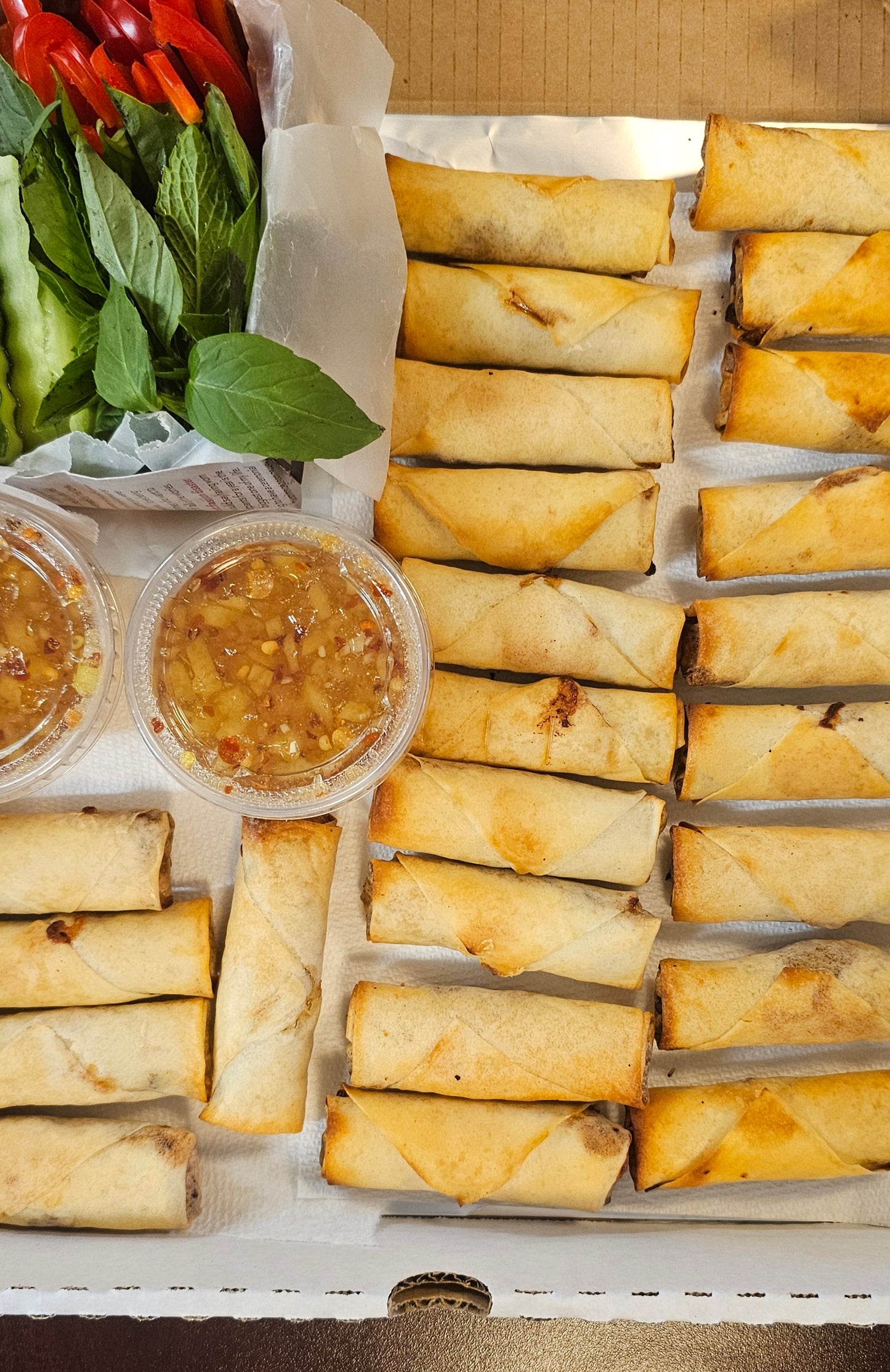 Ready to Bake or Air Fry  - Vietnamese Pork Spring Rolls & Sauce