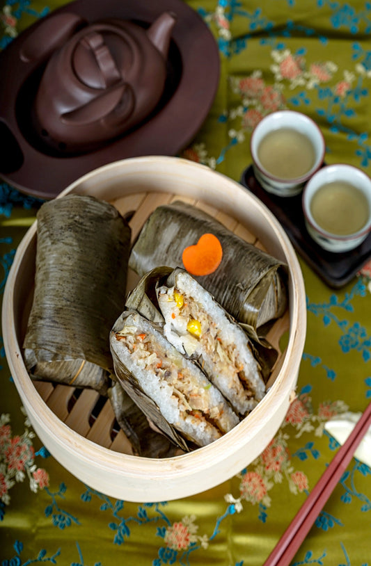 Bamboo Wrapped Vegetable Sticky Rice