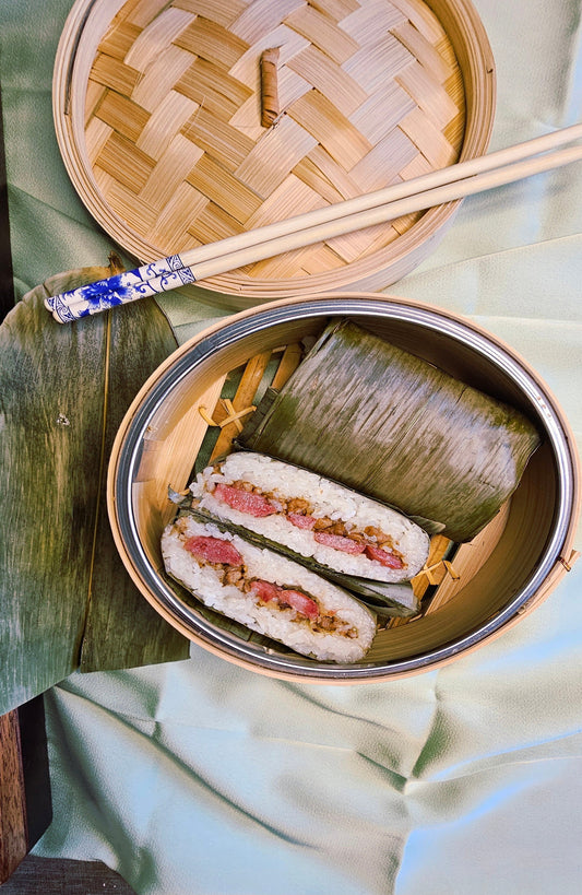Bamboo Wrapped Pork Sticky Rice - 珍珠雞 (zan1 zyu1 gai1) - FROZEN